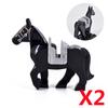 Medieval Military Castle Knight Building Blocks Riding Horse Wolf Bear Animal Vest Weapon Flag Saddle Dragon Toy Brick Gift K024