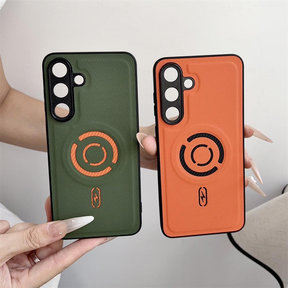Tech Fabric Texture for Magsafe Phone Case for Samsung S26 Ultra S25 S24 Plus FE A57 A37 A17 A15 A16 A55 A56 A06 Frosted Cover