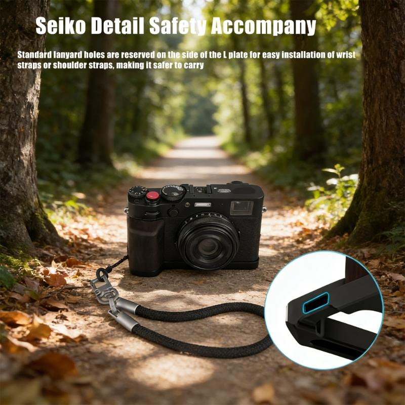 Camera Grip Quick Release Plate Direct Tripod Mount and Multiple Screw Holes for X100VI Handgrip L Shaped