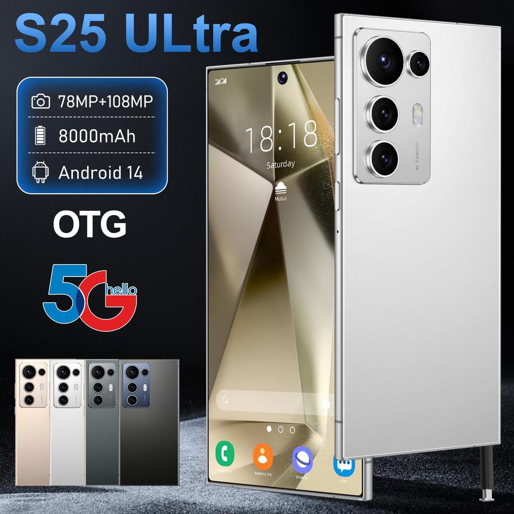 C25-S25 Ultra Android Smartphone, 16GB+1TB, 7.3-inch Display