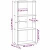 VidaXL 3-Tier Bookcase Old Wood 60x30x120cm Engineered Wood, Shelf, Book Shelf, Storage Shelf, 860272