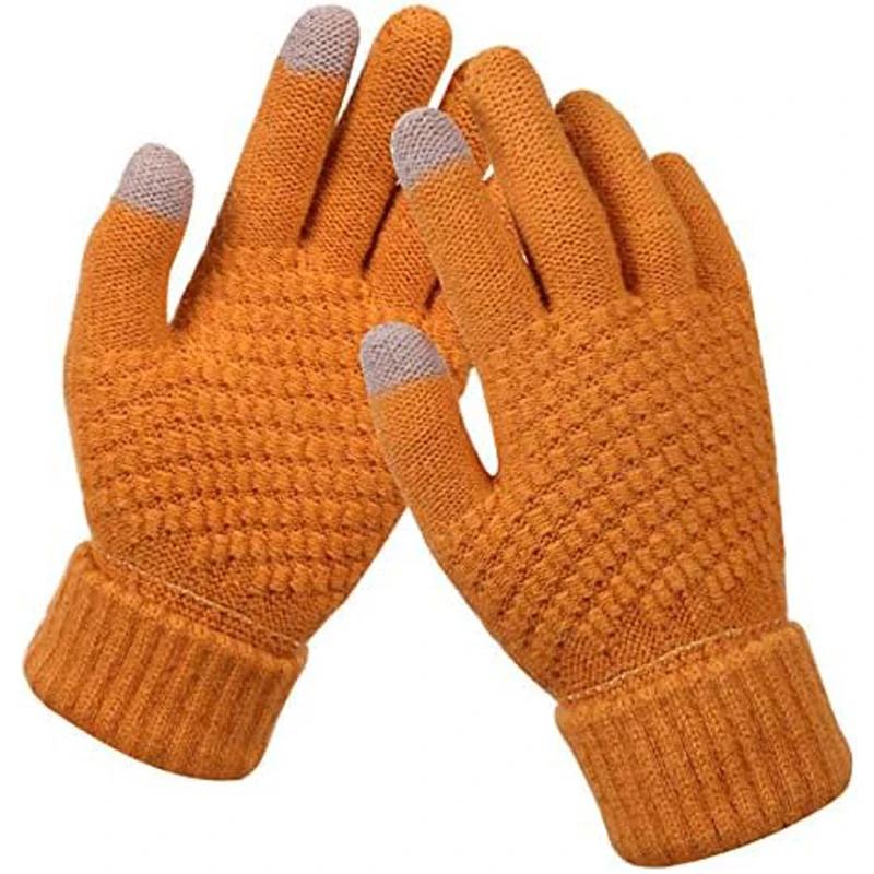 

Winter-lined Gloves for Both Men and Women - Thickened Elastic Touch Screen Compatible, Cold-proof and Warm Gloves One Size