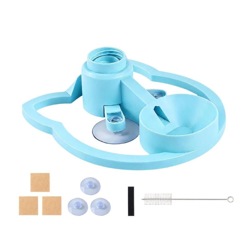 Replacement Pet Water Dispenser Base, 6.50 X 6.10 In ABS Drinking Station with Screw-Style Mount, Bottle Not Included