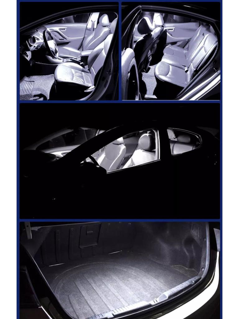 24PCS Car LED Combo Set: T10 Reading, License Plate, Interior Lights