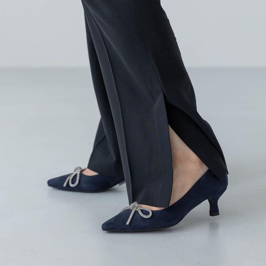 [Evol] Lightweight, Cushioned Ribbon Suede 5cm Pumps