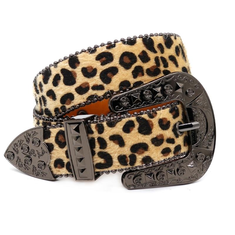 Metal Buckle Belt for Women Stylish Leopard Belt for Jeans Dress Eye Catching Waiststrap Date Night Formal Waiststrap