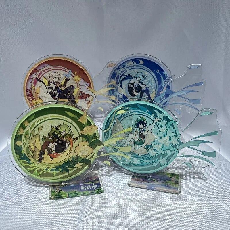 Anime postava Genshin Impact Scaramouche Zhongli Hutao Xiao Kaeya Akrylový stojan Model Talíř Dekor Stůl Stojací cedule Fanoušci Dárky