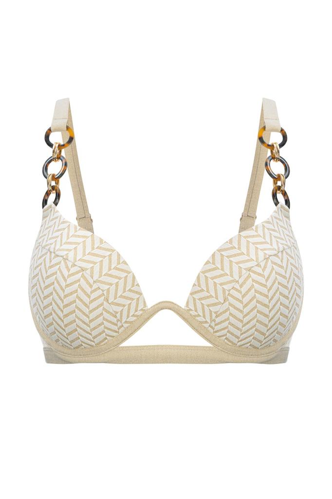 Marc & Andre Geometric Push Up Swimsuit Top (104446)