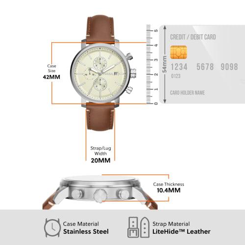 Fossil Men's RHETT Multifunction Stainless Steel Watch, BQ2850