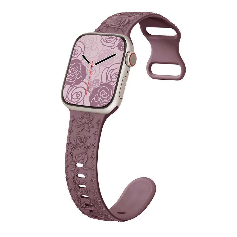 Engraved Strap for Apple watch band 45mm 44mm 42mm 49mm 40mm 41mm Silicone Bracelet Correa iWatch Series 8 9 7 6 5 4 3 Ultra SE
