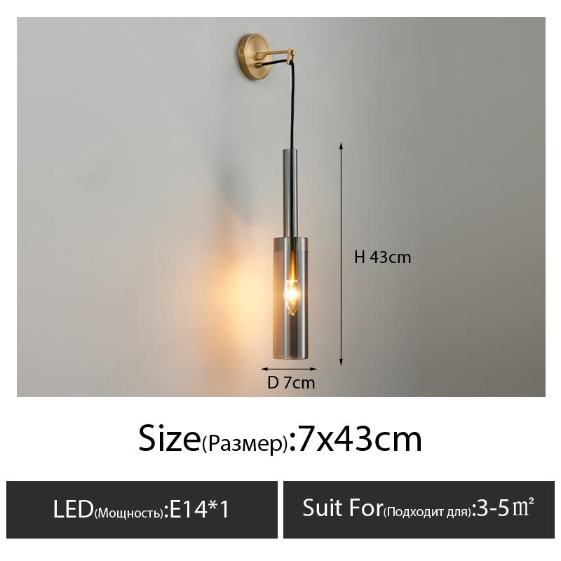 Nordic  Creative Living Room Crystal Wall Lamp Fashion Modern Minimalist Model Bedside Copper Wall Lamp Bedroom Corridor