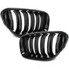BMW 6 F06 F12 F13 10-18 Grilles Between the Headlights (kidneys) Left + Right Set BLACK GLOSSY DOUBLE BAR