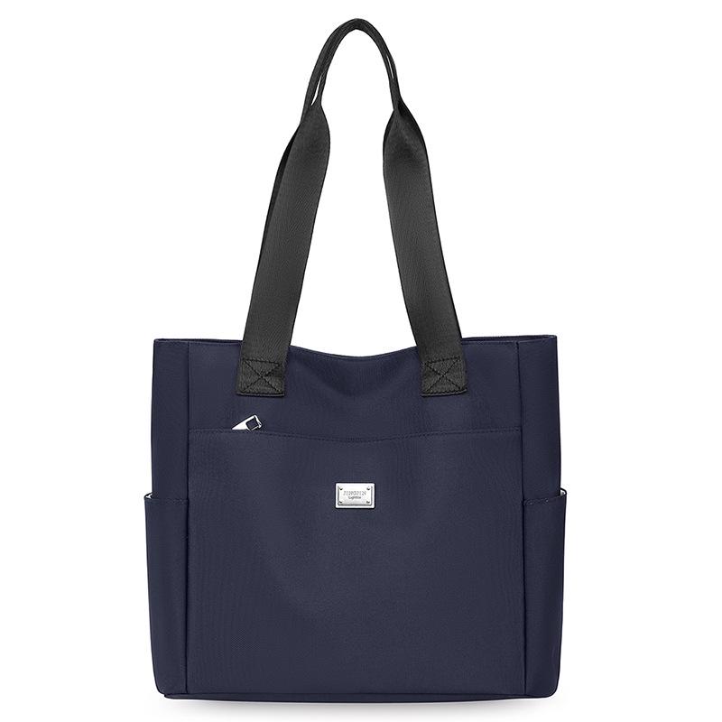 Новый женский нейлоновый водонепроницаемый рюкзак-тоут большой вместимости темно-синий