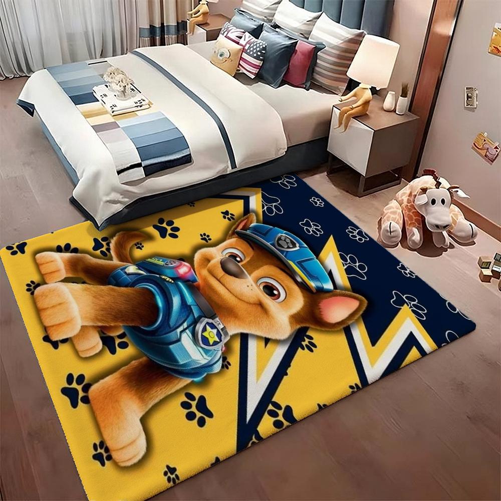 Paw Patrol Police Pup Rectangular Rug Soft Texture Nonslip Carpet For Bedroom Door Living Room Area Home Decor New Year Gift