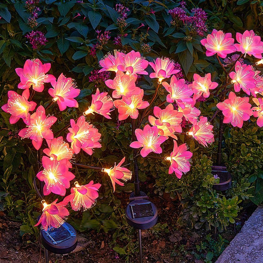 Plug-in Blume Solar Stehleuchte Simuliert Wasserdicht Landschaft Rasenlampe Warmes Licht Farbiges Licht Gartenleuchten Rasen Hinterhof