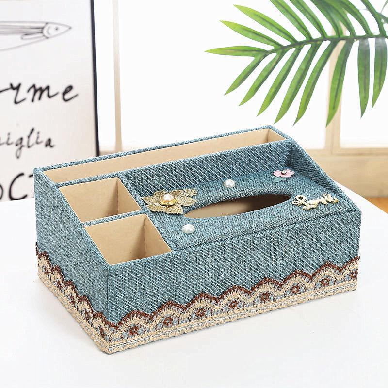 Multifunctional Cloth Tissue Box Household Suction Box Living Room Napkin Suction Box European Style Tea Table Remote Control Storage Box