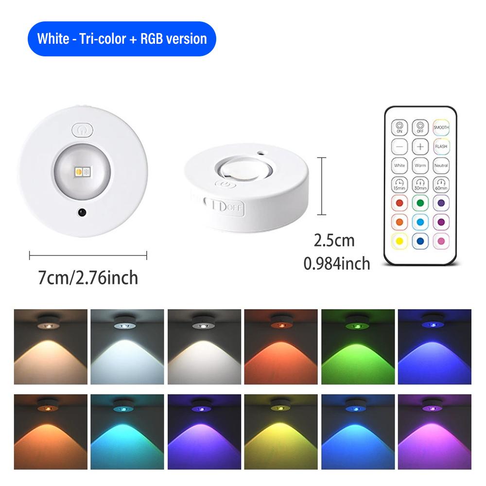 Remote Sensor Smart Night Light, Rechargeable LED, Dimmable, Magnetic Wall Light, RGB Gradient Ambient Light