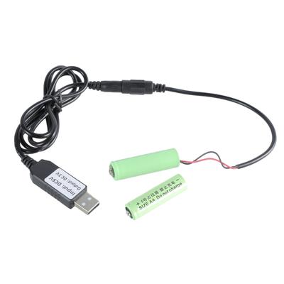 47.24in Long USB To 3V LR6 AA Battery Replacement Cable USB Power Converters for Electronic Devices and Instrument