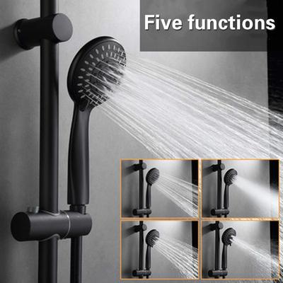 Neue Badezimmer-Accessoires, Spritzlackierung, Sub Black Grit, Fünf-Funktions-Massage, wassersparend, unter Druck stehendes Ha
