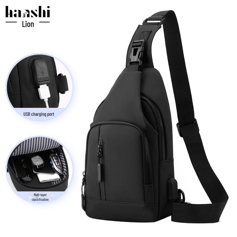 Trendy Waterproof Unisex Korean Style Shoulder and Chest Bag for Travel