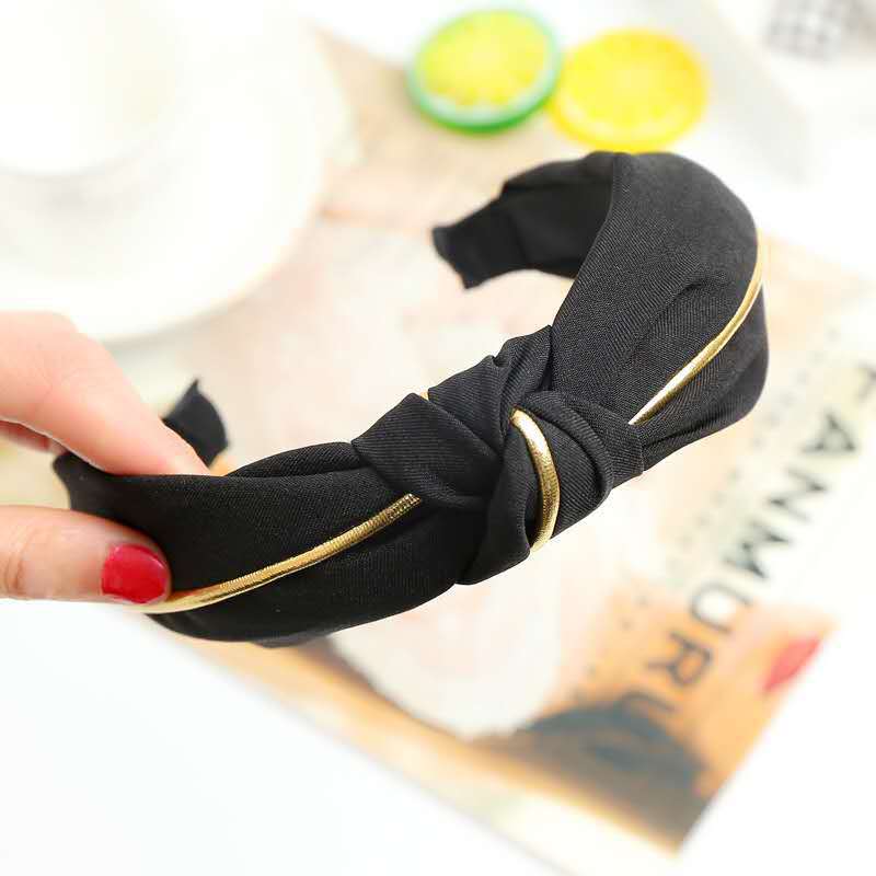 4 Pieces Fabric Knotted Haids Wash Face Headband Headdress Wide Side Hair Ornamentsr Ban