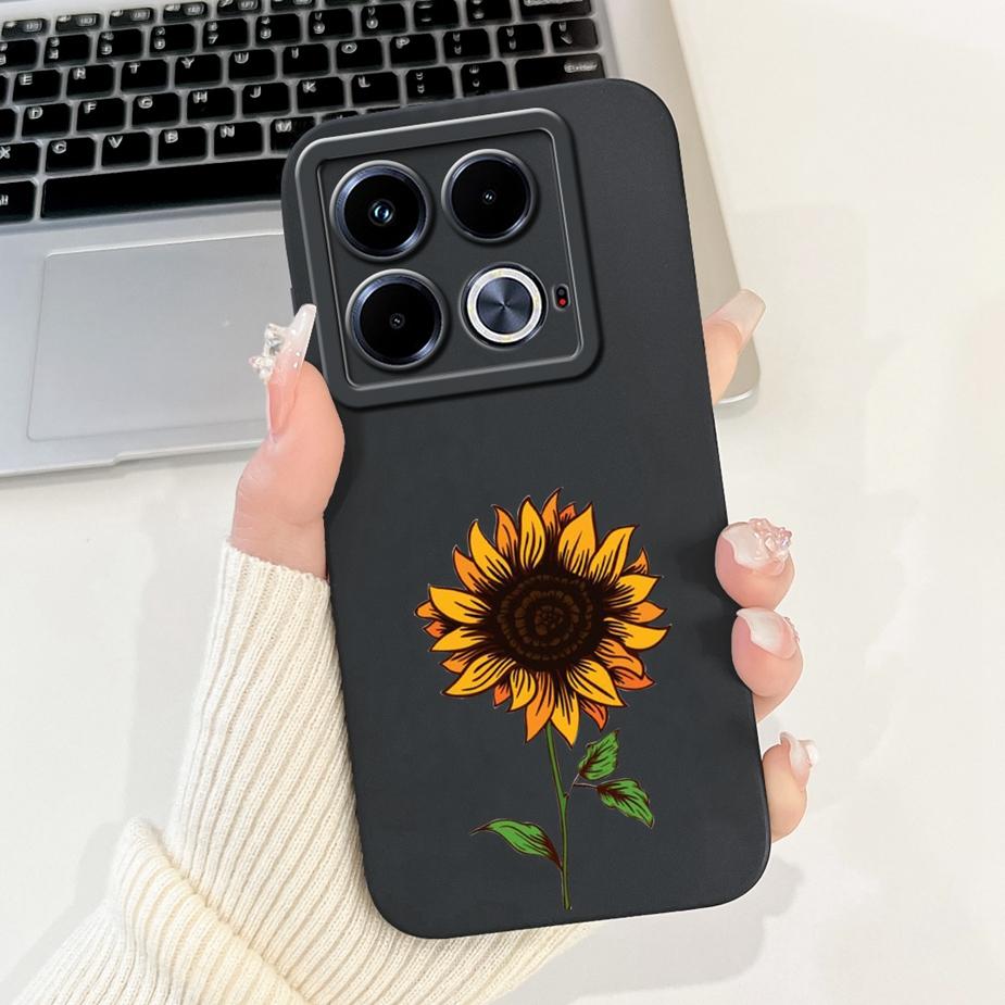 For Infinix Note 40 Case X6853 Pretty Girls Sunflowers Cover Soft Silicone Phone Case For Infinix Note 40 Pro Plus Note40 Fundas
