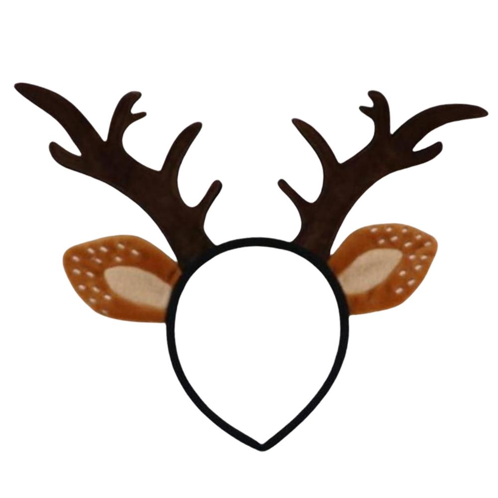 Christmas Headband Xmas Realistic Reindeer Horn Headband Happy New Year Photo Props Merry Christmas Decor Gifts for Kids