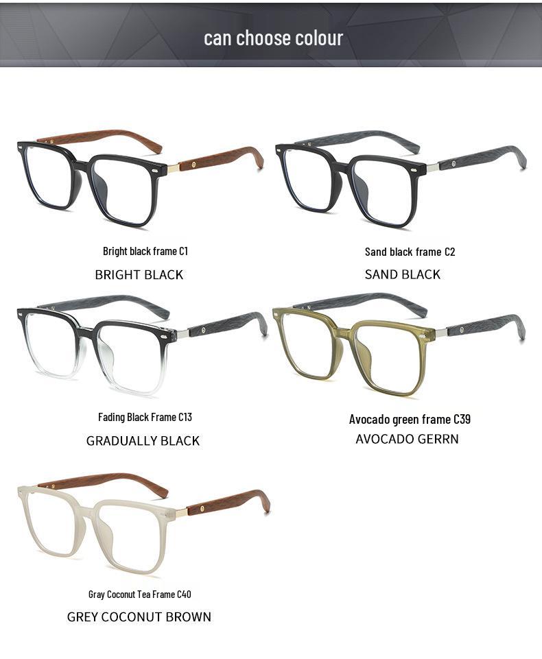 25 Styles TR Blue Light Blocking Glasses - Fashionable, Trendy, Wood Grain Temple