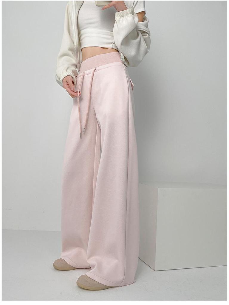 Women's High-Waisted Autumn Casual Cotton Wide-Leg Sweatpants