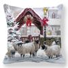 1 piece of Christmas Day party decoration pillowcase Winter Snowman animal print cushion suite room home decoration gift