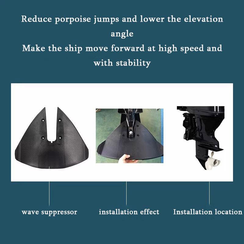 Universal Outboard Motor Hydrofoil Stabilizer Planing Fin Tail Plate | Boat Engine Trim Plate for Faster Planing & Stability