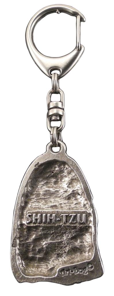 Shih Tzu, Chrysanthemum Dog - Silver-plated Key Ring with Dog, Handbag Decoration, Backpack Pendant by Art-Dog Brand