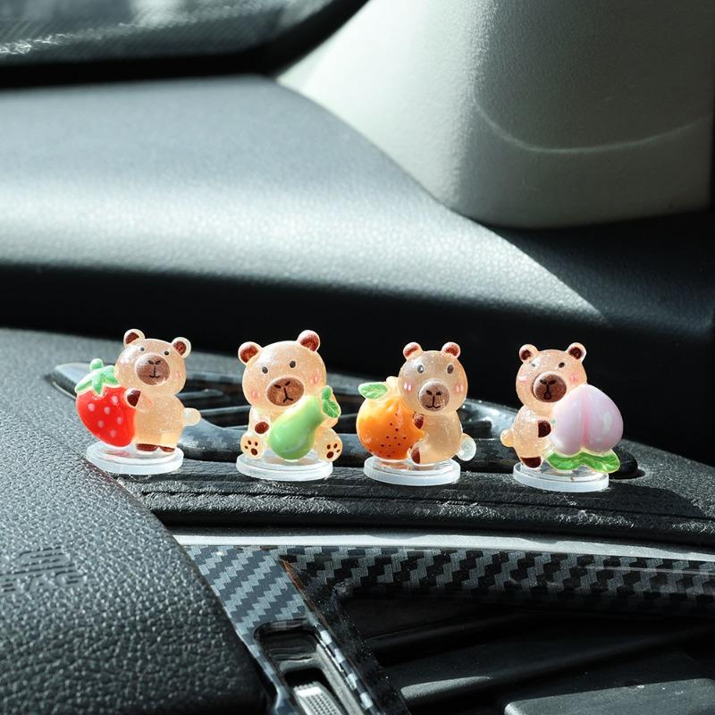 New Car Fun Decorations Dashboard Centre Console DIY Decorative Accessories Cartoon Orange Dolphin Shape Hanging Car Interiors