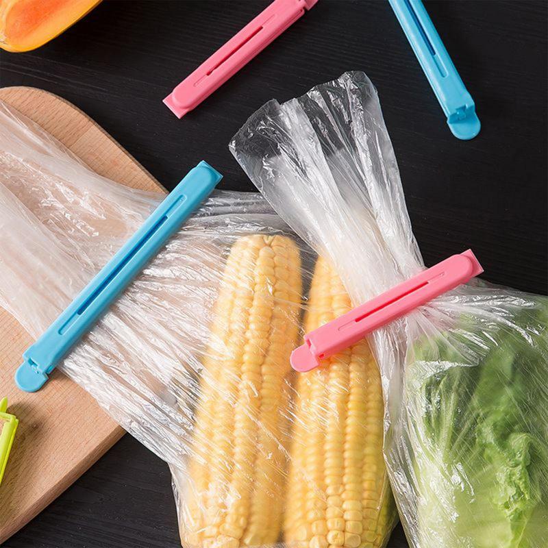 12 Stück Plastikbeutelklammern 3 Größen Lebensmittelverschlussstäbchen Küche Lebensmittel Snack Griff Organizer Beutelverschlussklemme Feuchtigkeitsgeschützte Aufbewahrungsklemme