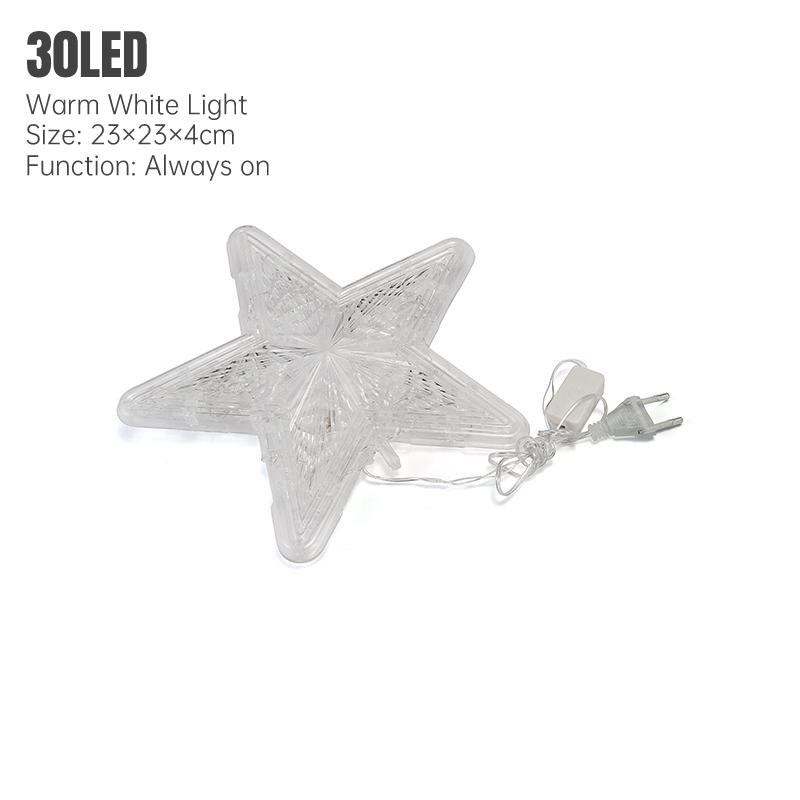 Christmas Tree Top Star LED Light Decoration Christmas Pendant Home Night Light Decor Xmas Gift Navidad 2023