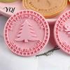Creative Holiday Kitchen Gadgets 9 Pcs Christmas Cookie Cutter with Stamps Set, 3D Pressable Biscuit Plunger Mold, New Year Baking Tools Gingerbread