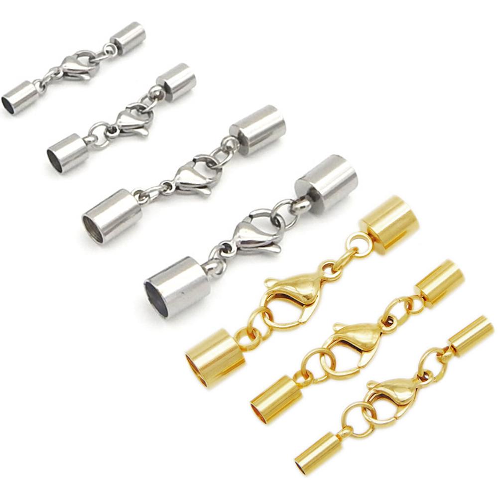 Louleur Stainless Steel Leather Cords Lobster Clasps Hooks Fit Leather Cord Connectors For Jewelry Making High Quality Wholesale