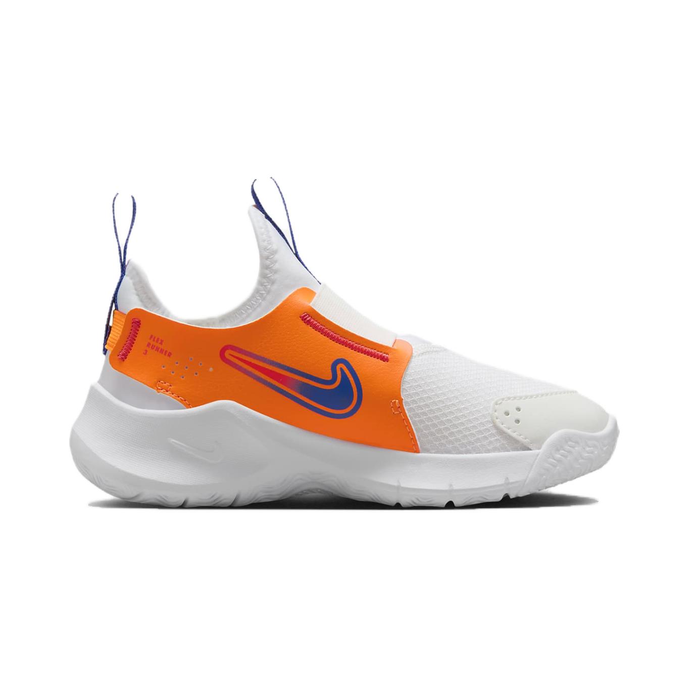 Nike Кроссовки Flex Runner 3 PS White Total Orange Blue Kids Team-Orange Astronomy-Blue — фото 2