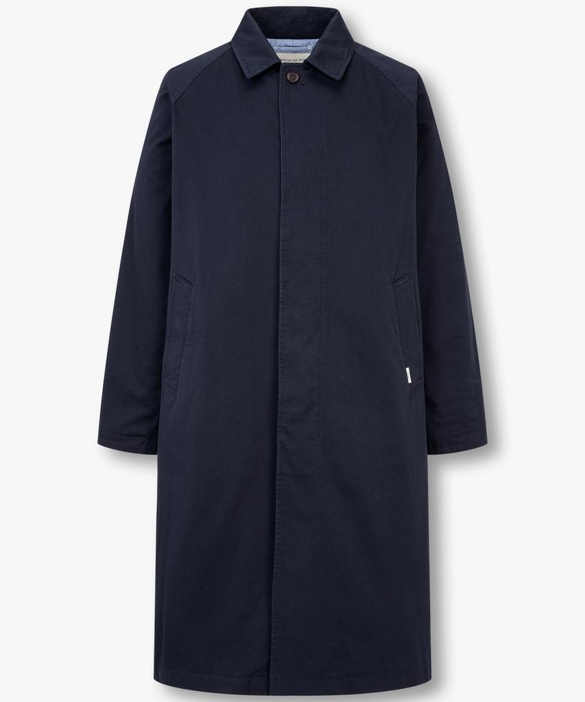 Man On The Boon Cotton Raglan Trench Coat_Navy 4715109001