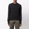 Off-White Arrow Diag Outline Knit Crewneck Black/Green Men Tops OMHE087F21KNI0011055