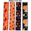 Halloween Theme Wide Ribbon for Halloween Celebration Decors 2.5inch Wire Edged Wide Ribbon 5 Yard for Festival Decors