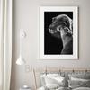 Lion and Lioness Animal Canvas Print Black White Abstract Watercolor Painting Poster Nursery Wall Art Pictures Living Room Decor
