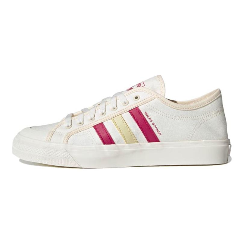 Wales Bonner X Adidas Nizza Low Cream White Scarlet Unisex Sneakers Dark-Brown S42621