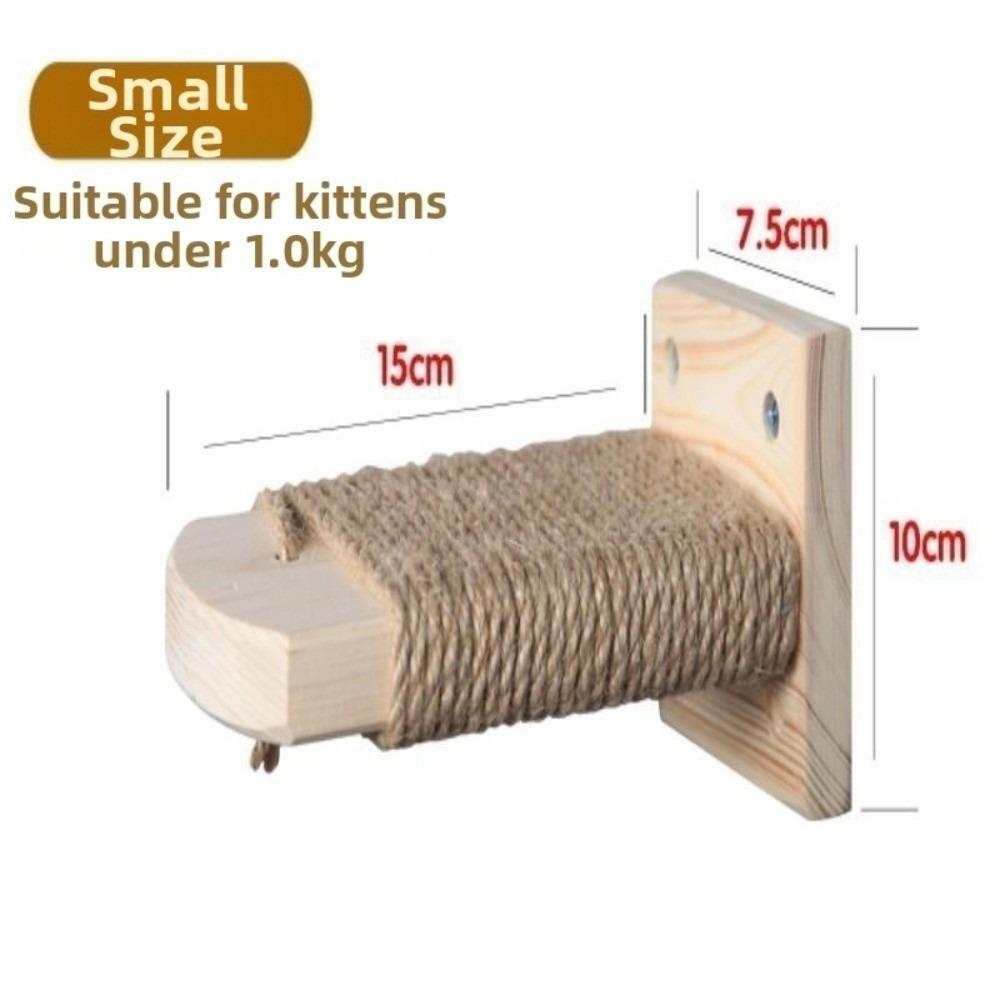 1pc/4pcs Wooden Cat Climbing Shelves Pet Stairs Wall Mounted Cat Scratcher Furniture Sisal Cover Scratching Board Indoor Use