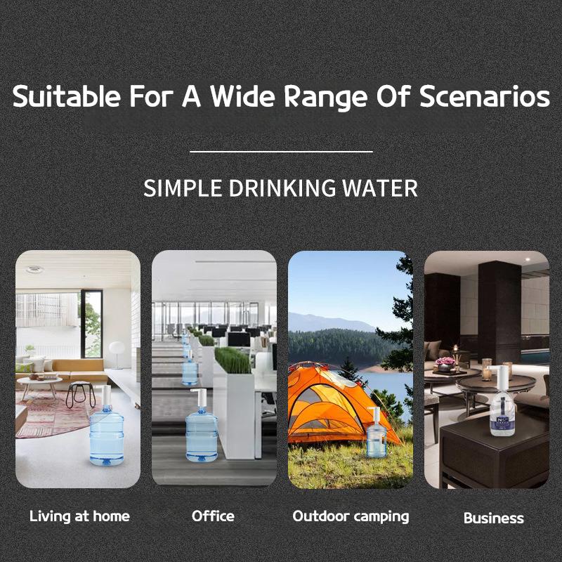 Electric Bucket Water Pump One-Touch Auto Switch USB Rechargeable for Purified Mineral Water Dispensing Smart Water Dispenser