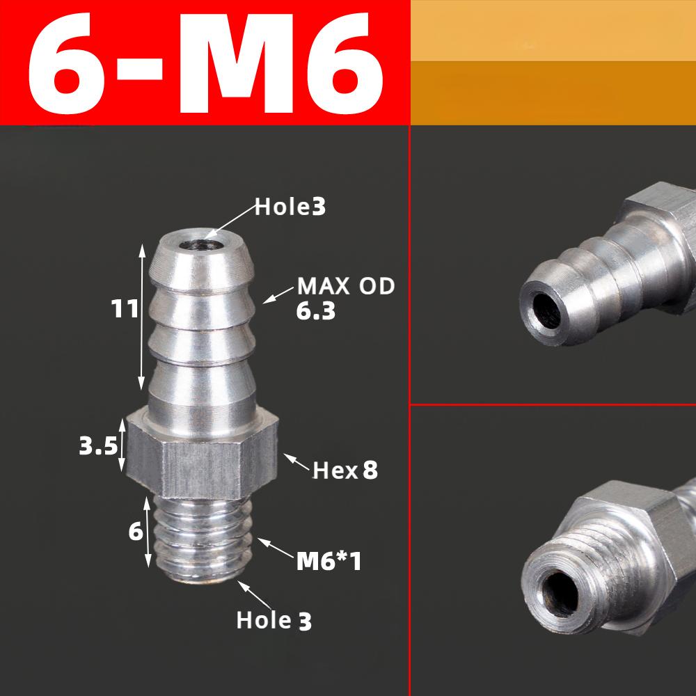 M3 M4 M5 M6 M8 M10 M12 M14 M16 Metric Male To 3 4 5 6 8 10 12 Mm Hose Barb Nipple 304 Stainless Steel Pipe Fitting Air Water Gas