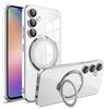 Průhledný kroužek MagSafe s magnetickým pouzdrem pro bezdrátové nabíjení pro Samsung Galaxy S24 S23 Ultra Plus FE A55 A35 A15 A54 A34 A14 5G
