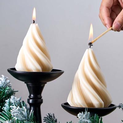 3D Rotating Wave Silicone Candle Mold DIY Taper Scented Candles Soap Molds Plaster Resin Abstract Art Crafts Making Home Decor