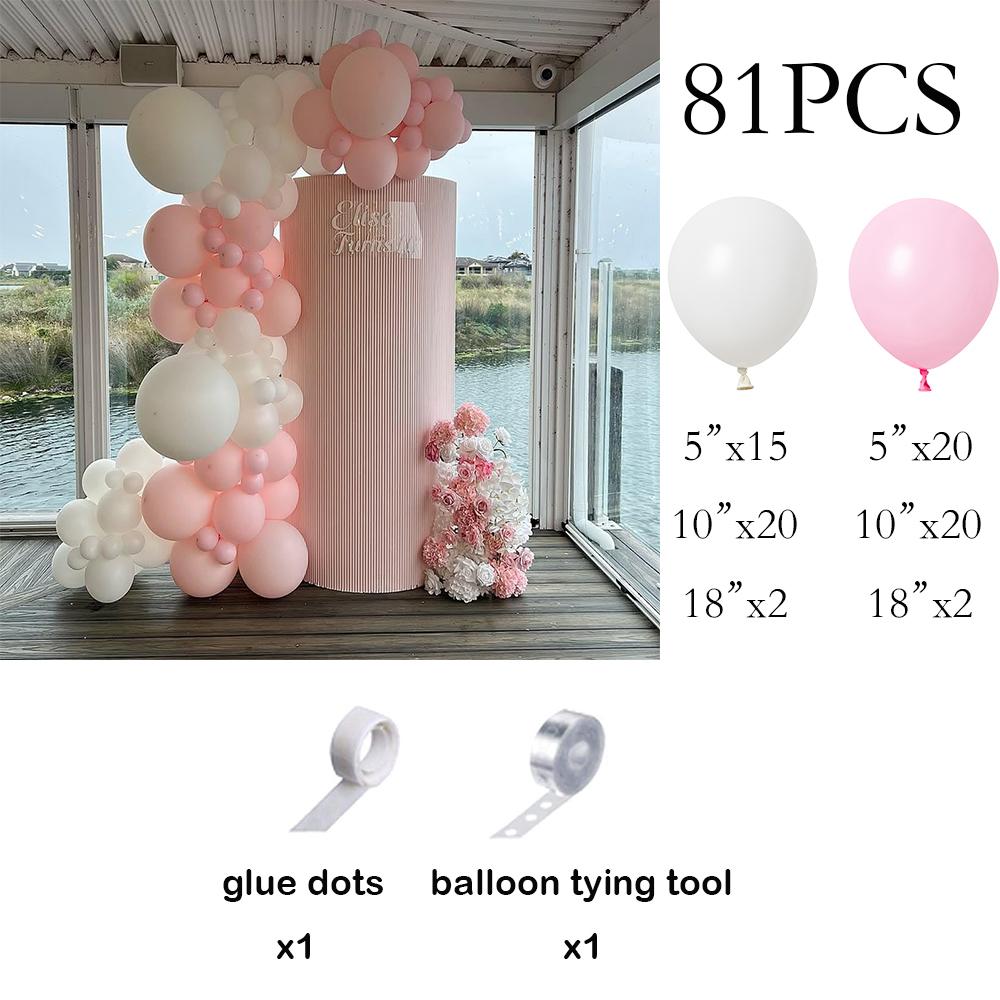 

Pastel Pink Balloons Arch Kit Baby Pink White Ballon Garland Birthday Party Baby Shower Gender Reveal Wedding Anniversary Globos AS Picture