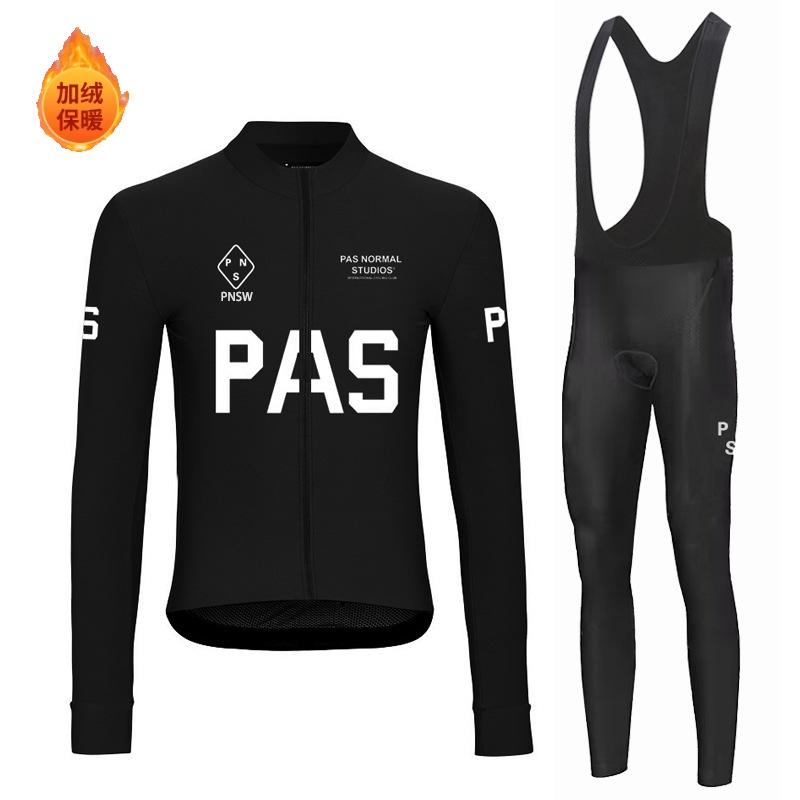 Winter Outdoor Sports Long-sleeved Cycling Clothes Men and Women Quick-drying Fleece Double Arrow Seat Cushion 2026 Winter Fleece Cycling Clothes Set